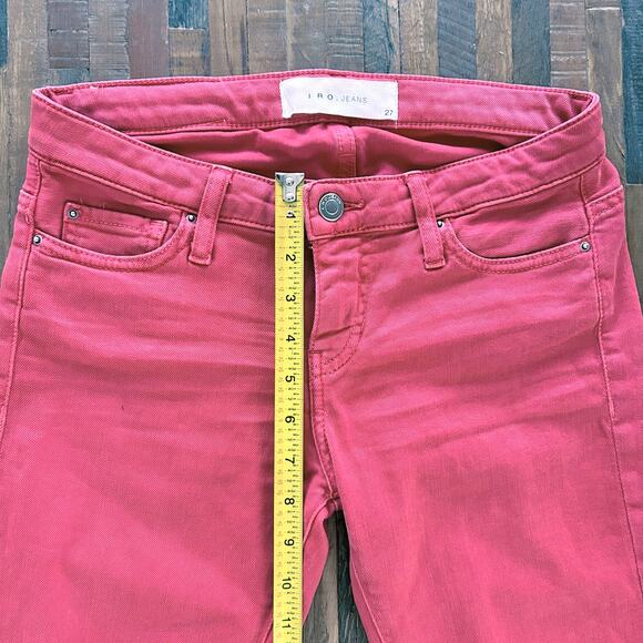 IRO Jeans | Cropped Pink Low Rise Skinny | Soft Durable Cotton | Size 27 - Picture 3 of 7